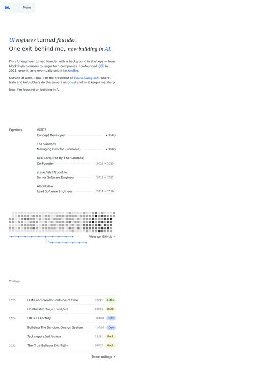 Marius Bălaj website screenshot