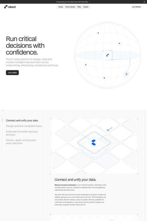 Rekord website screenshot
