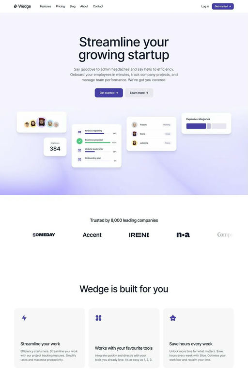 Wedge template screenshot