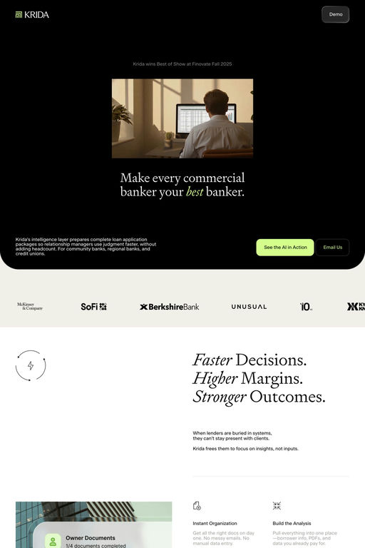 Krida website screenshot