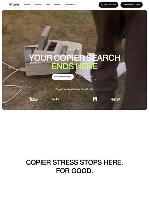 Quick Copies website screenshot