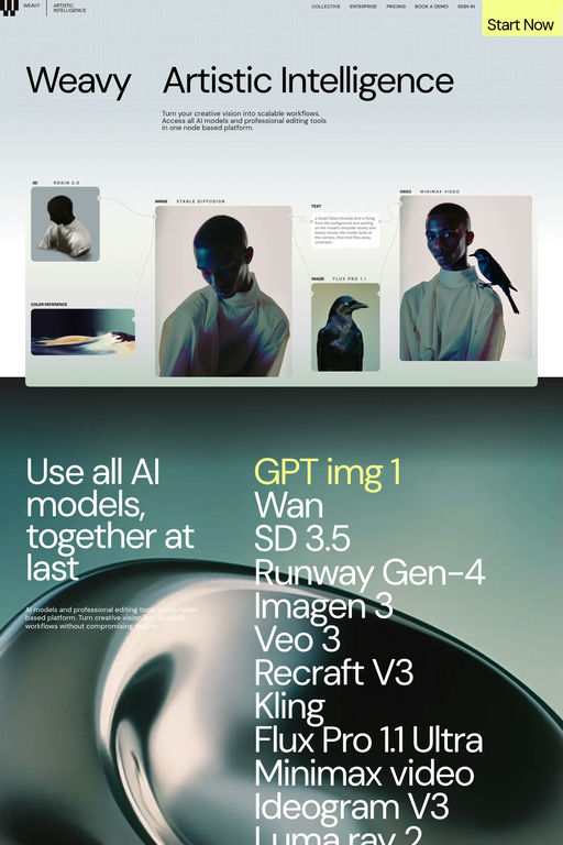 Weavy website screenshot