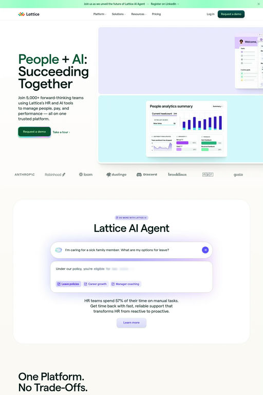 Lattice website screenshot