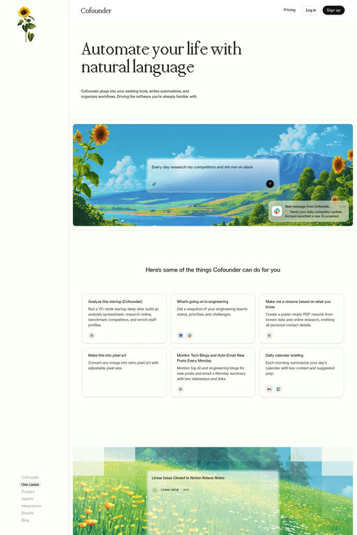 Cofounder website screenshot