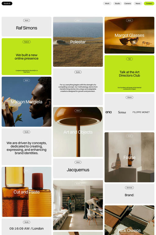 Studio B template screenshot