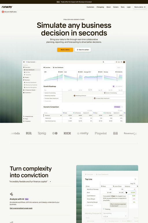 Runway website screenshot