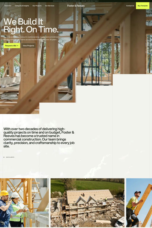 Foster & Reeves template screenshot