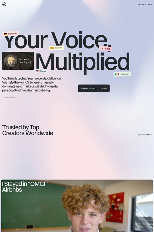 Human Voice Over website screenshot