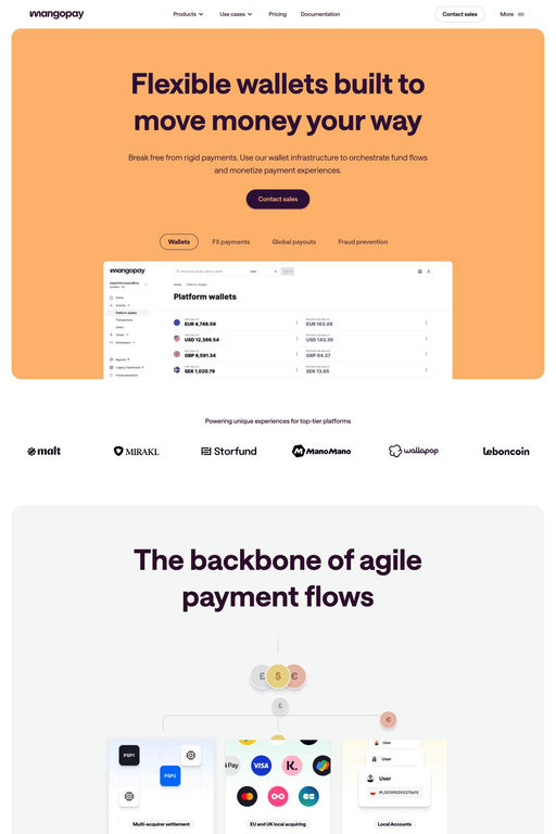 Mangopay website screenshot