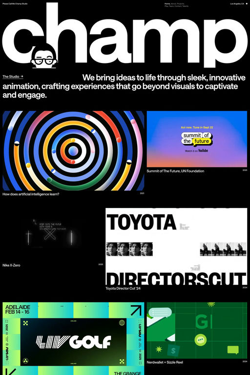 Please Call Me Champ website screenshot