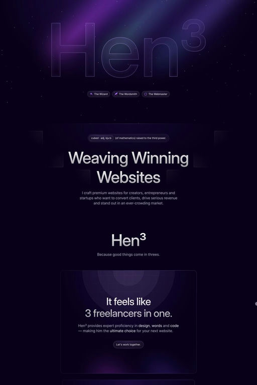 Hen website screenshot