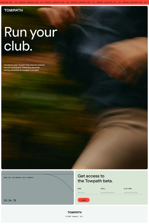 Towpath website screenshot