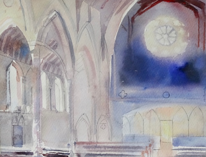 Church light and structure, London