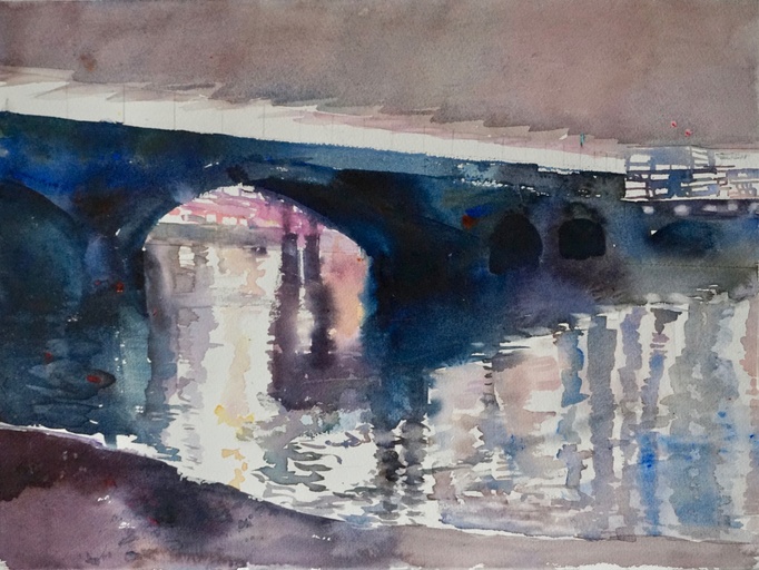 Light rhythms and reflections under Blackfriars bridge