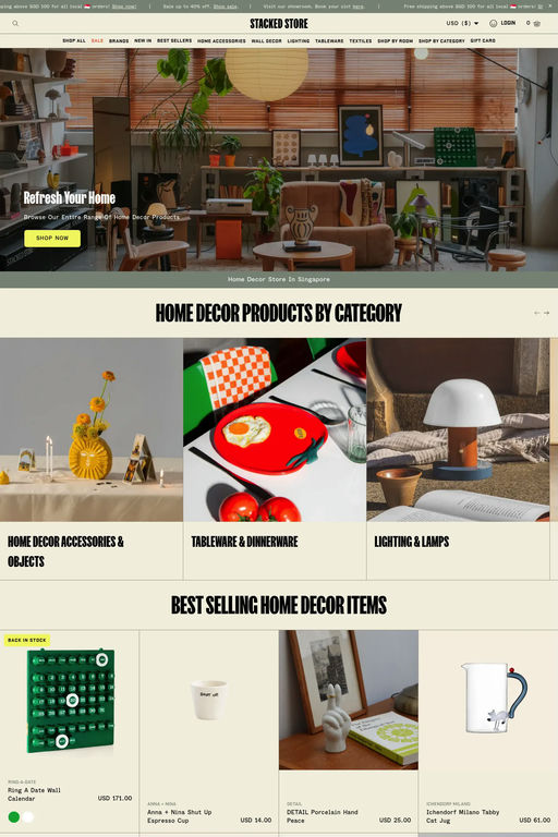 The Stacked Store website screenshot