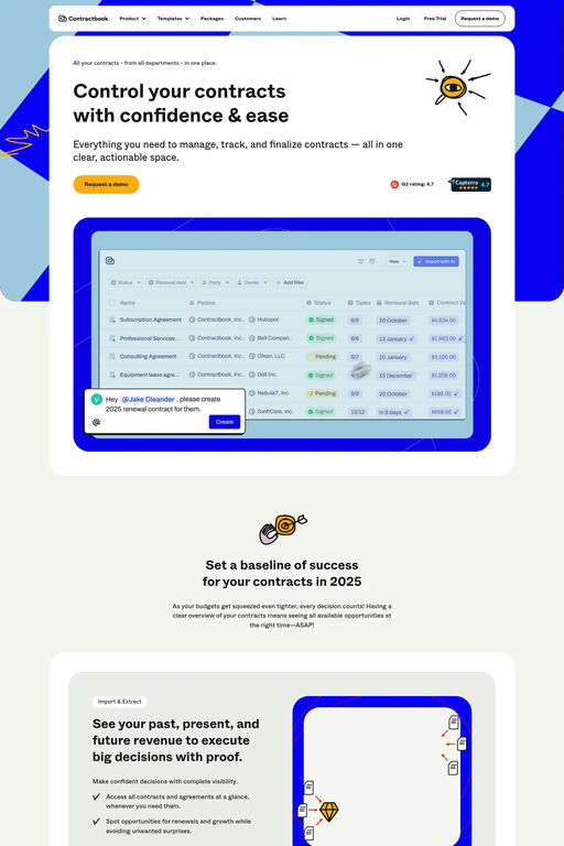 Contractbook website screenshot