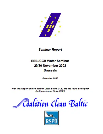 Report from the EEB/CCB Water Seminar