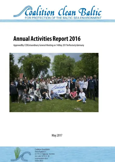 CCB's Annual Activities Report 2016