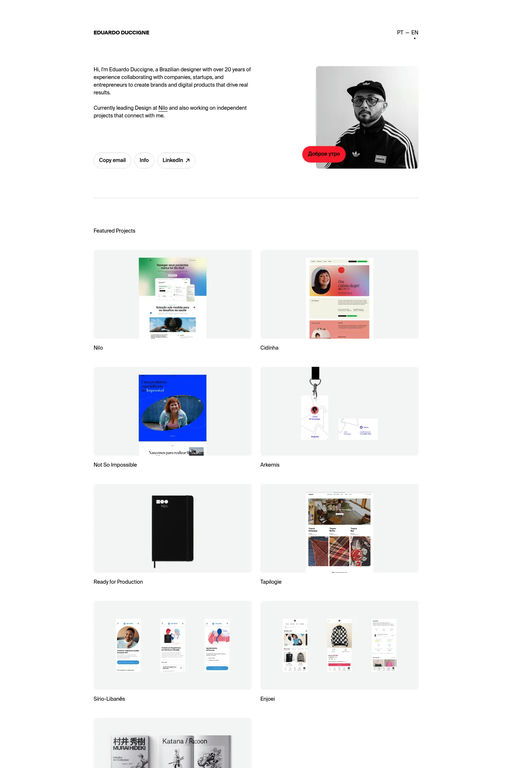 Eduardo Duccigne website screenshot