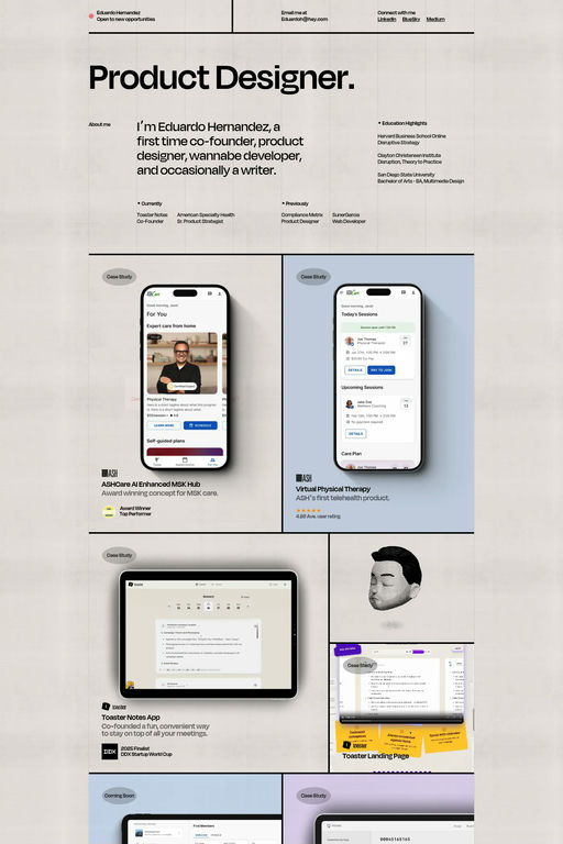 Eduardo Hernandez website screenshot