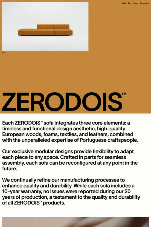 Zerodois website screenshot
