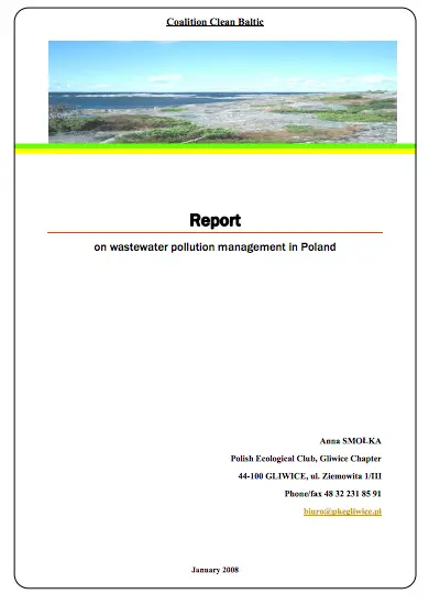 Report on wastewater pollution management in Poland