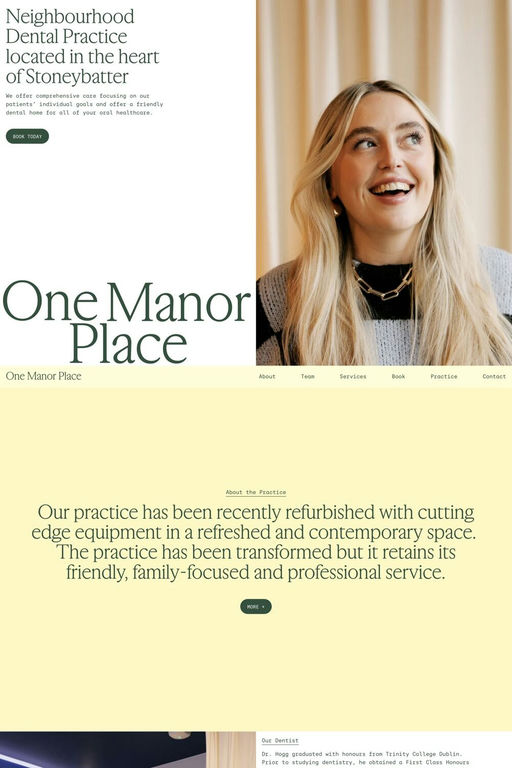 One Manor Place website screenshot