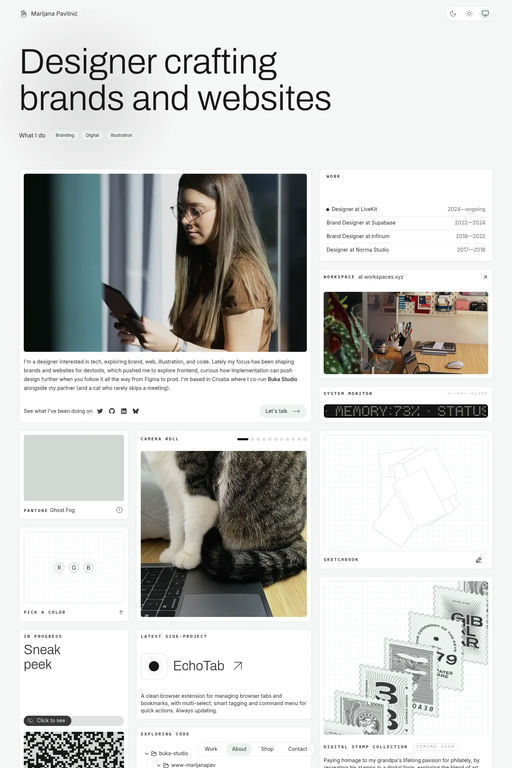 Marijana Pavlinić website screenshot