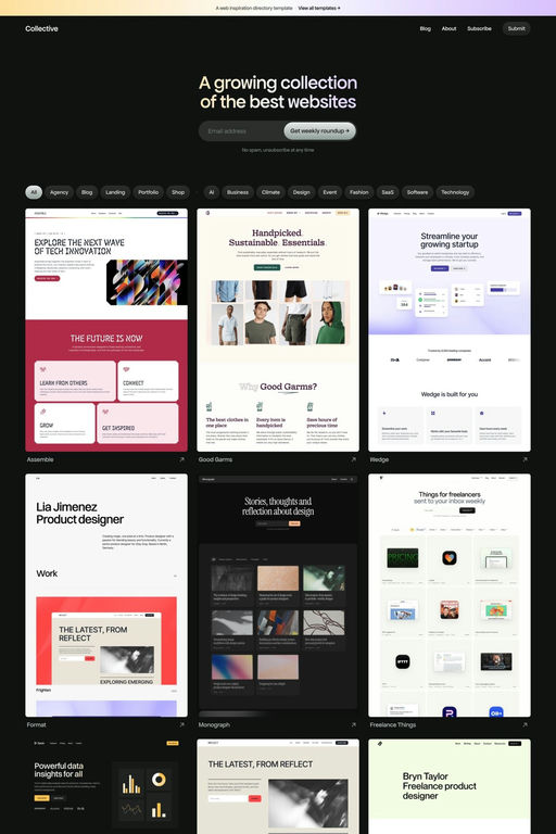 Collective template screenshot