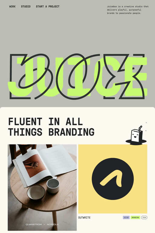 Studio Juicebox website screenshot