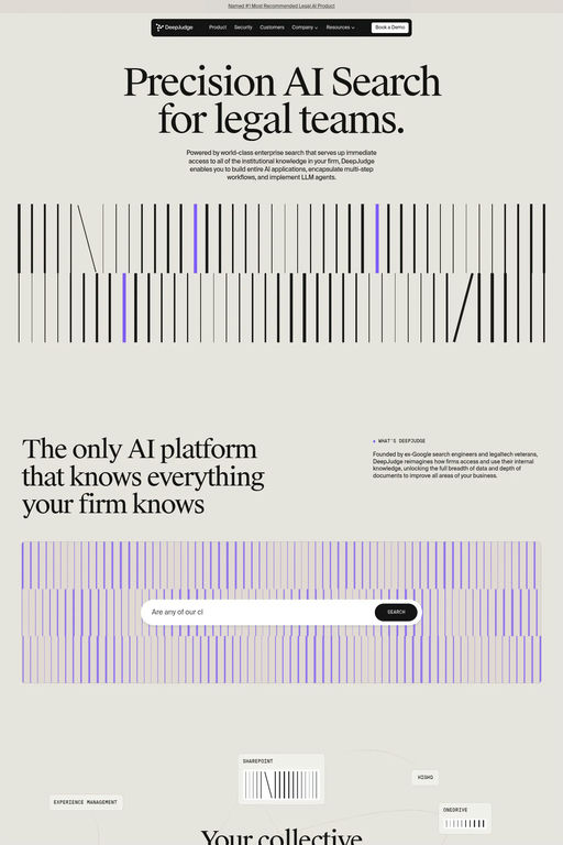 DeepJudge website screenshot