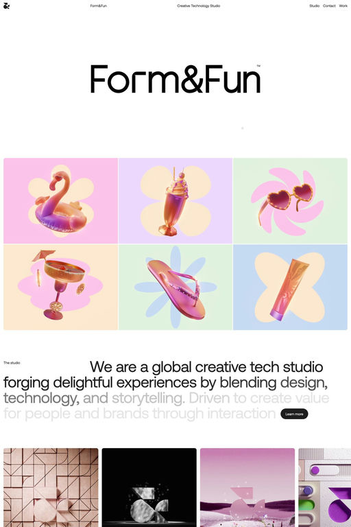 Form&Fun  website screenshot