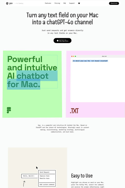 Gep website screenshot