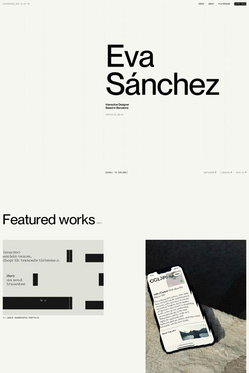 Eva Sánchez website screenshot