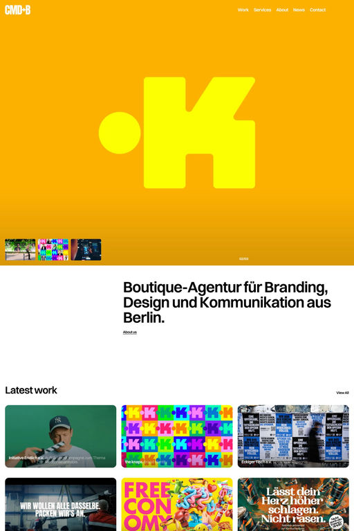 CMD+B website screenshot