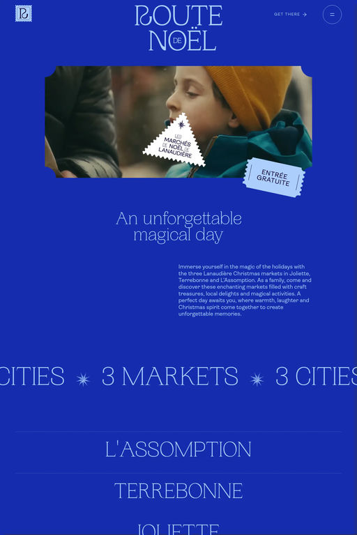 Route de Noël website screenshot
