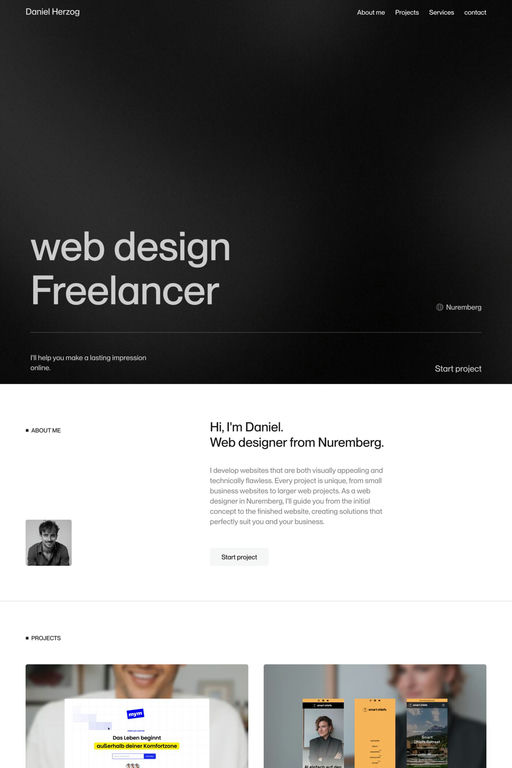 Daniel Herzog website screenshot
