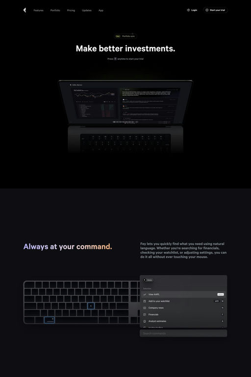 Fey website screenshot