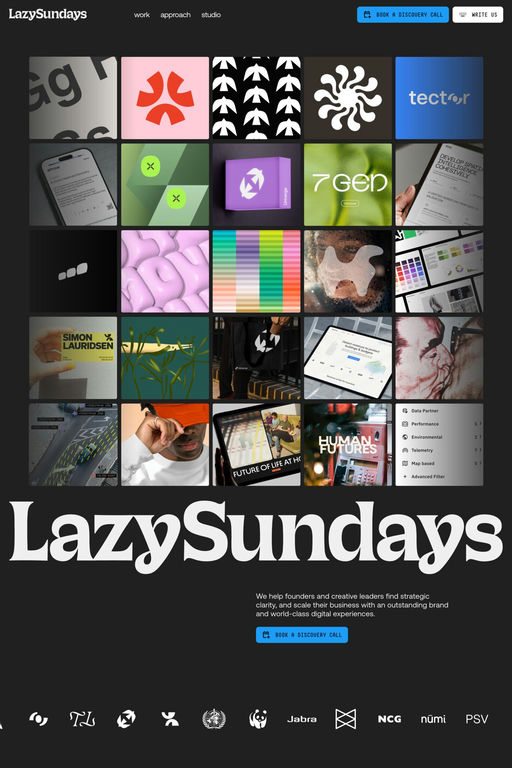 Lazy Sundays website screenshot