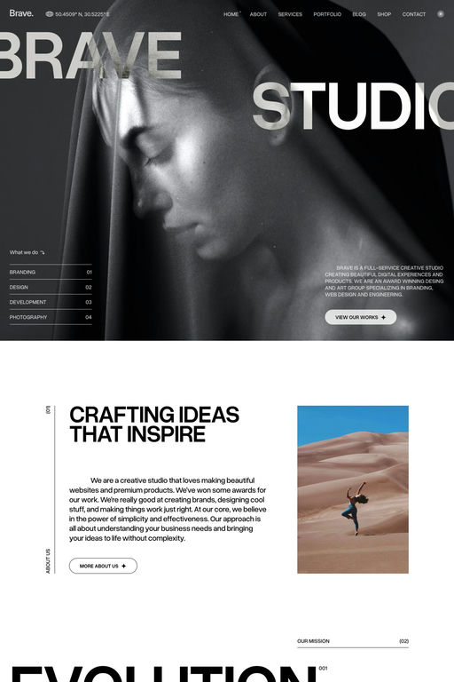 Brave Studio template screenshot