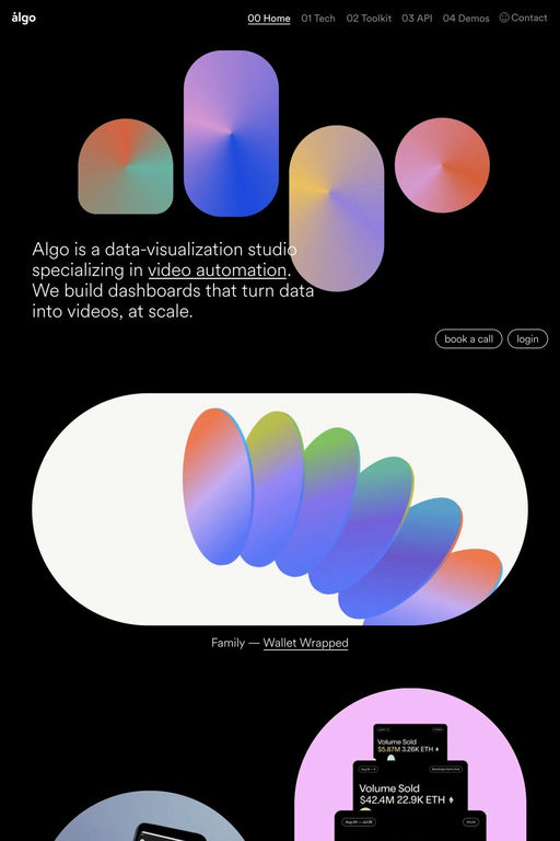 Algo website screenshot