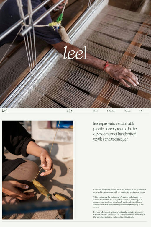 Leel website screenshot