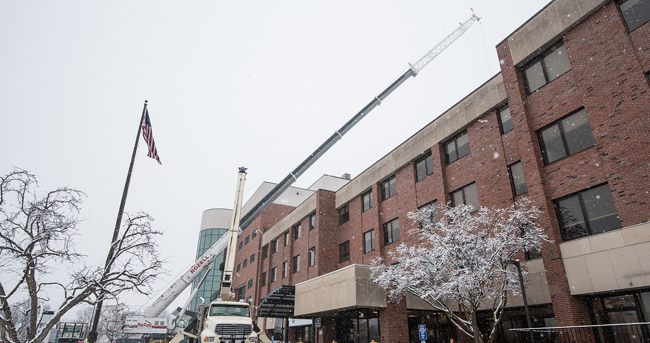 CRANE RENTAL FOR CHILLER INSTALLATION