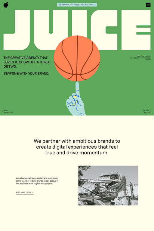 Juice website screenshot