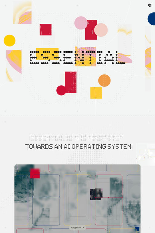 Essential website screenshot