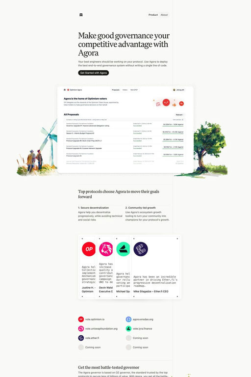 Agora website screenshot