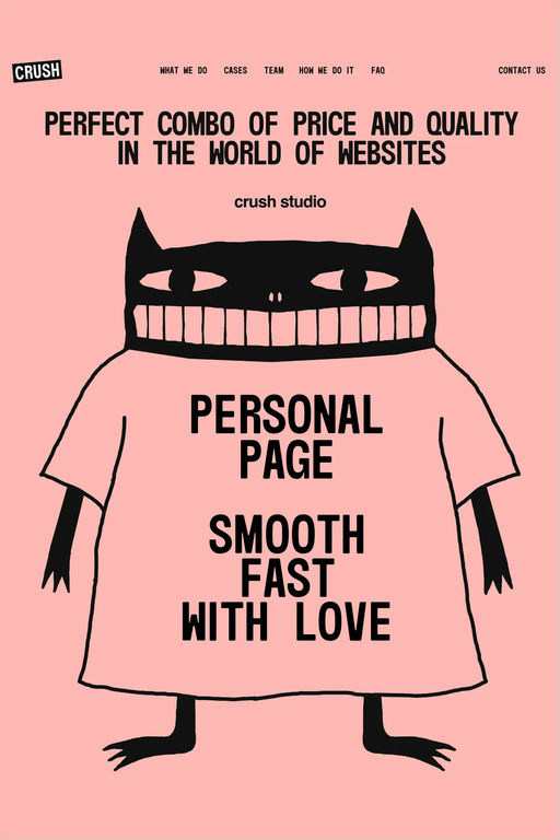 CRUSH STUDIO website screenshot