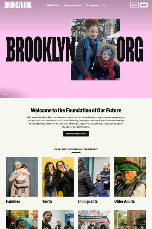 Brooklyn Org website screenshot