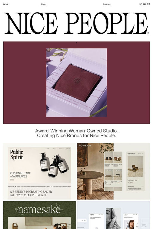 Nice People website screenshot