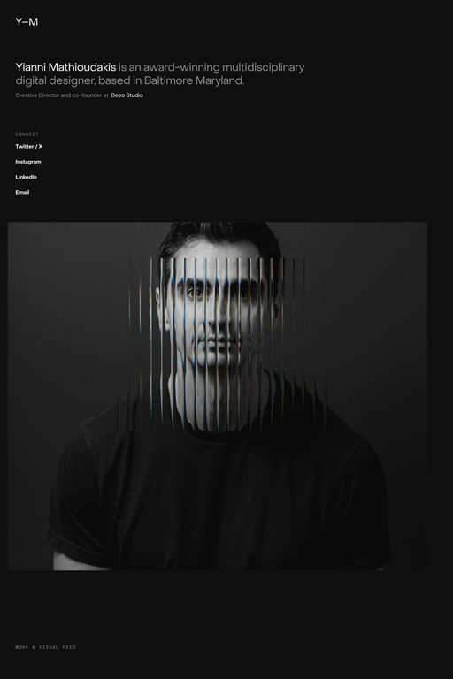 Yianni Mathioudakis website screenshot